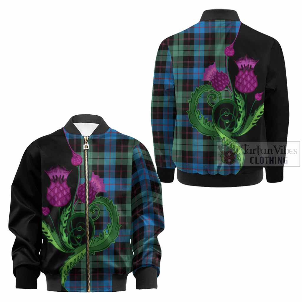 Guthrie Tartan Kid Bomber Jacket Traditional Scottish Thistle - Tartan Vibes Clothing