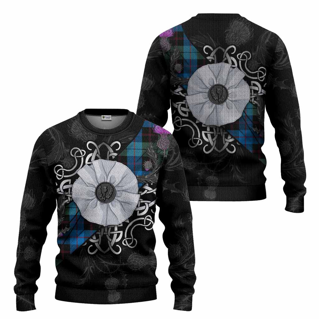 Guthrie Tartan Knitted Sweater Jacobite White Rose - Tartan Vibes Clothing
