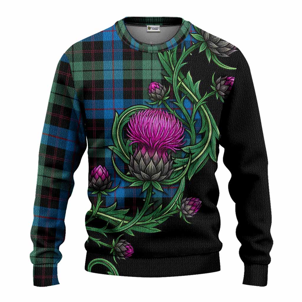 Guthrie Tartan Knitted Sweater Resilient Scottish Thistle Unisex - Tartan Vibes Clothing