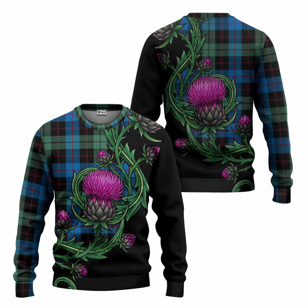 Guthrie Tartan Knitted Sweater Resilient Scottish Thistle - Tartan Vibes Clothing