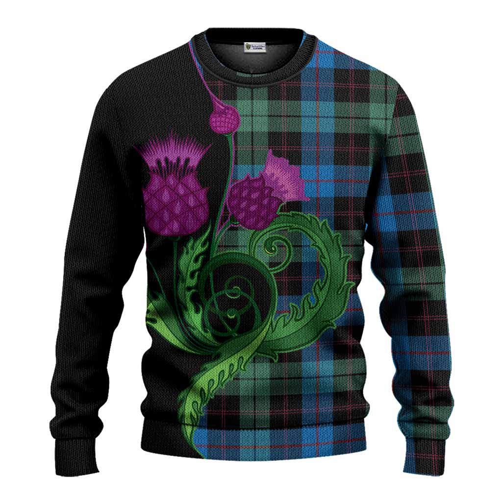 Guthrie Tartan Knitted Sweater Traditional Scottish Thistle