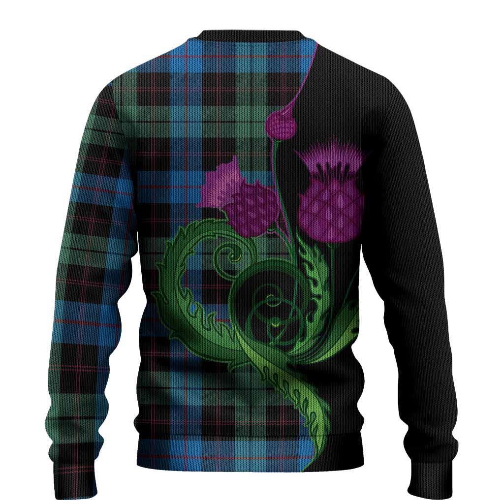 Guthrie Tartan Knitted Sweater Traditional Scottish Thistle