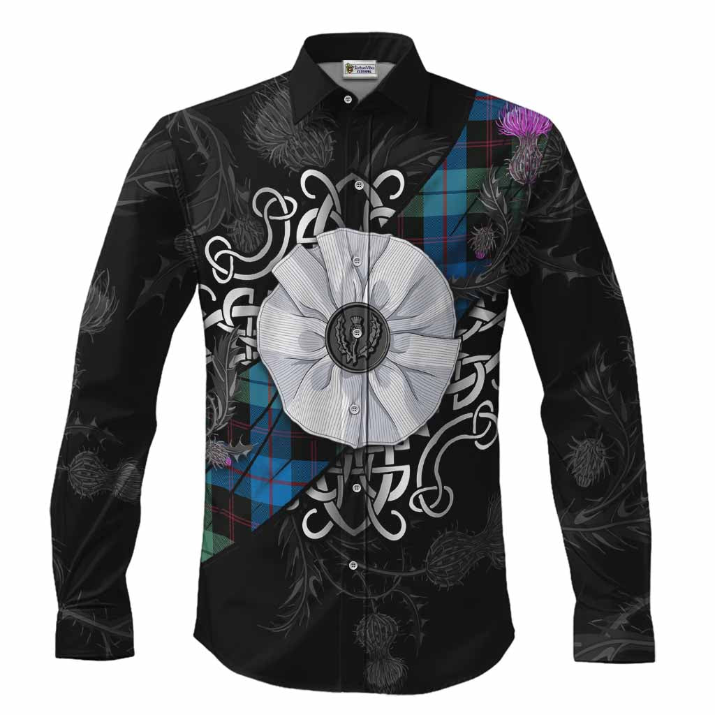 Guthrie Tartan Long Sleeve Button Shirts Jacobite White Rose Men's Shirt S - Tartan Vibes Clothing