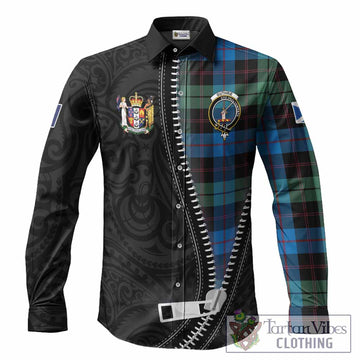 Guthrie Tartan Long Sleeve Button Shirts New Zealand Pattern Unique Zipper Stylized