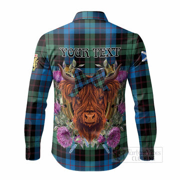 Guthrie Tartan Long Sleeve Button Shirts Scottish Thistle Heilan Coo