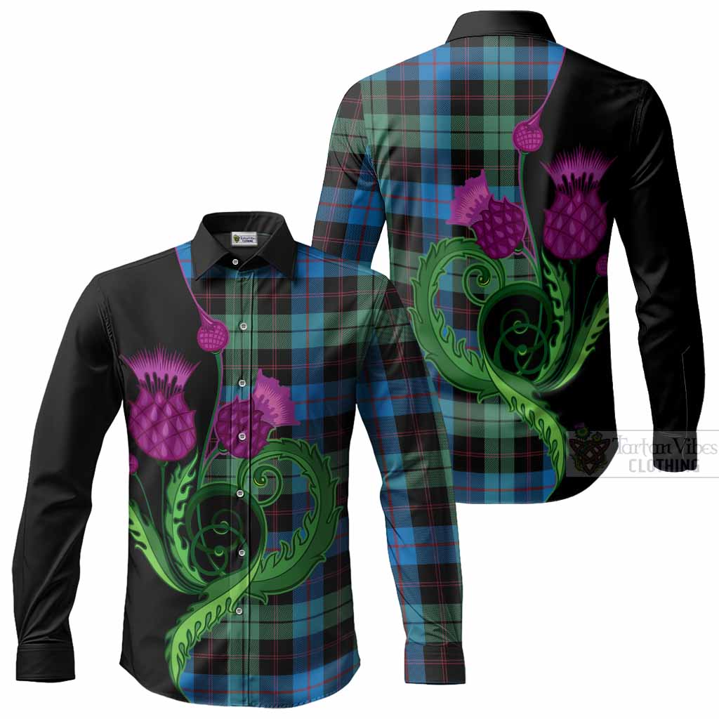 Guthrie Tartan Long Sleeve Button Shirts Traditional Scottish Thistle