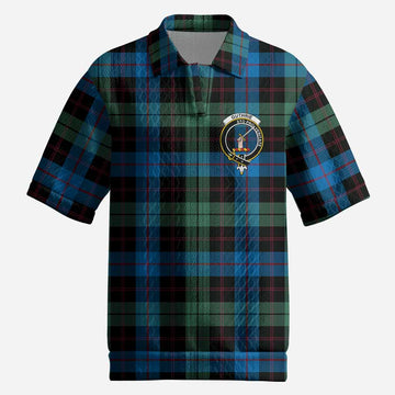 Guthrie Tartan Men’s Polo Sweater Top with Family Crest