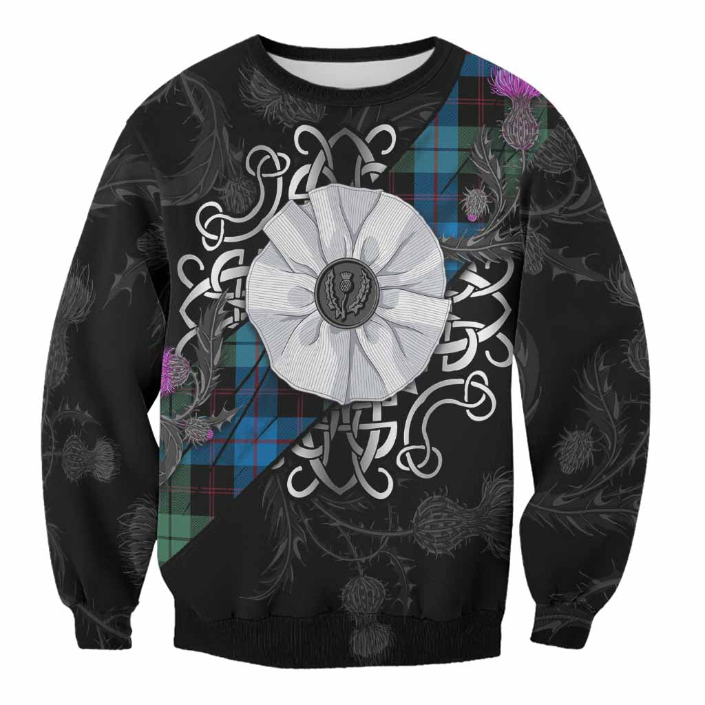 Guthrie Tartan Sweatshirt Jacobite White Rose Unisex - Tartan Vibes Clothing