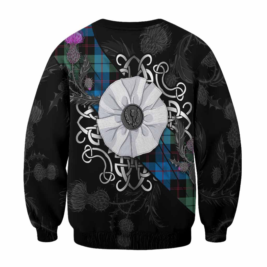 Guthrie Tartan Sweatshirt Jacobite White Rose - Tartan Vibes Clothing