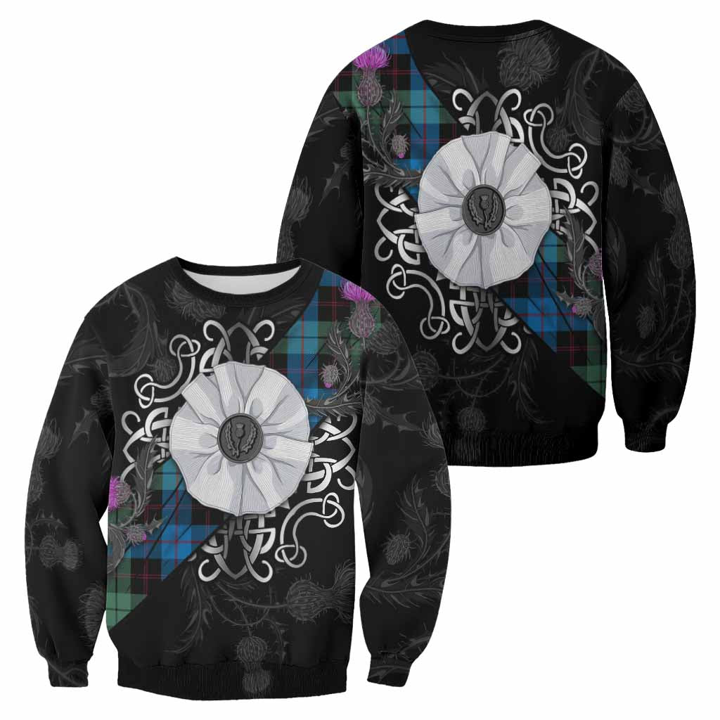 Guthrie Tartan Sweatshirt Jacobite White Rose - Tartan Vibes Clothing