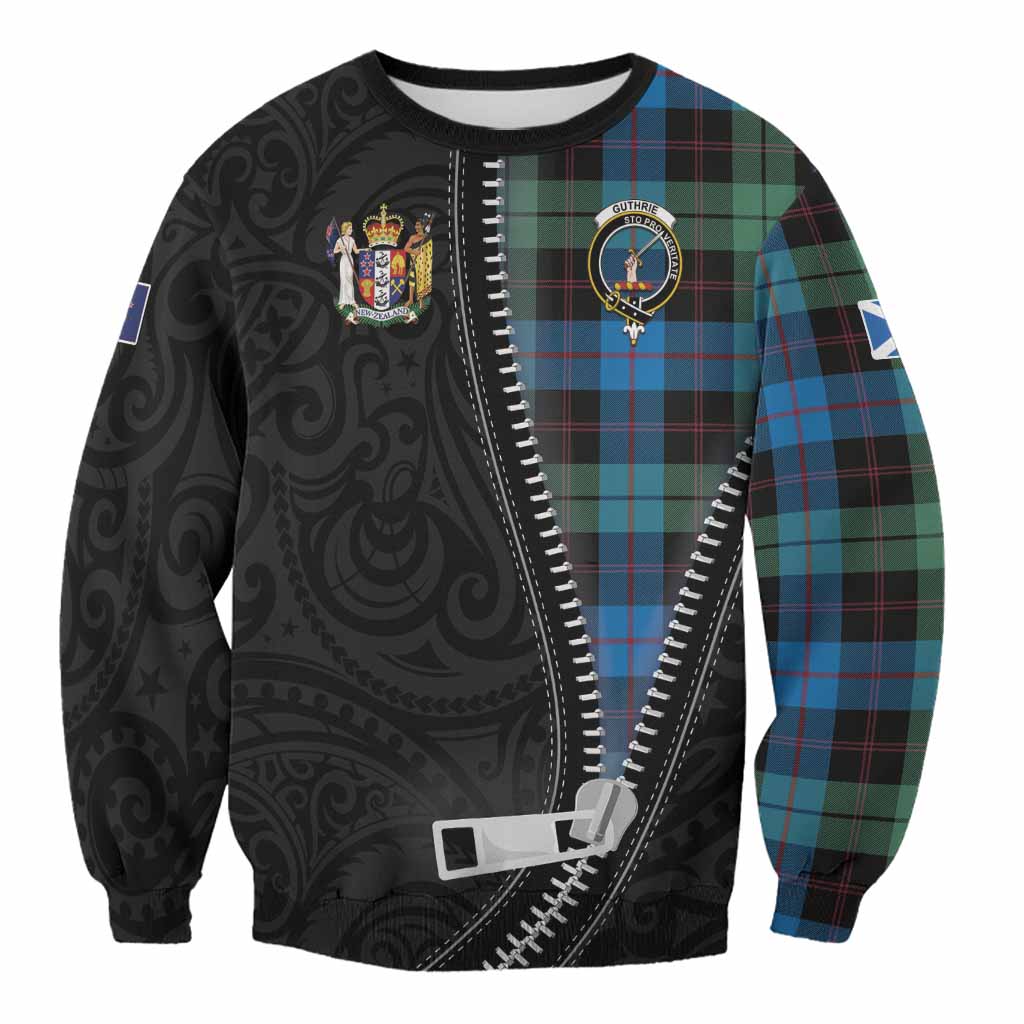 Guthrie Tartan Sweatshirt New Zealand Pattern Unique Zipper Stylized