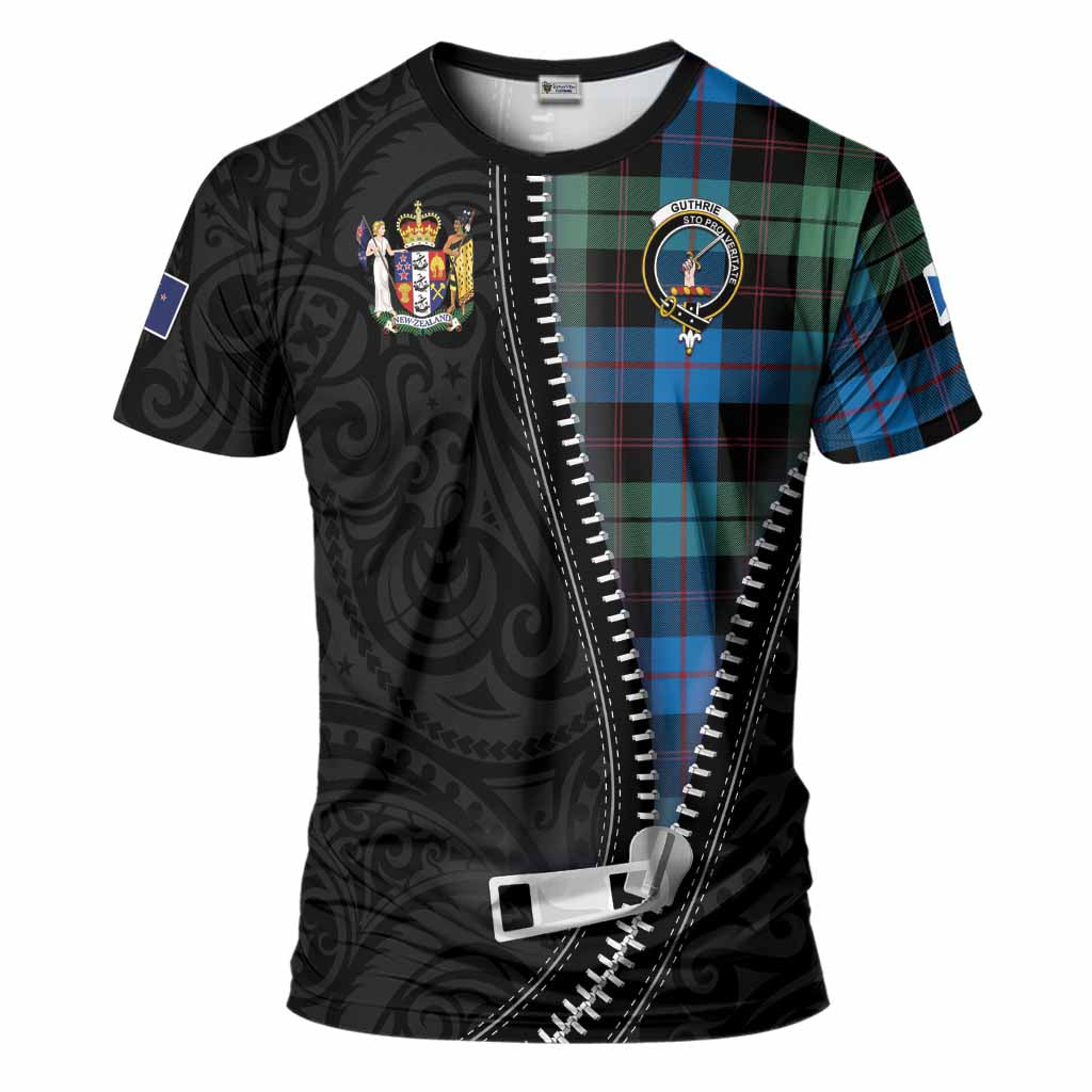 Guthrie Tartan T-Shirt New Zealand Pattern Unique Zipper Stylized