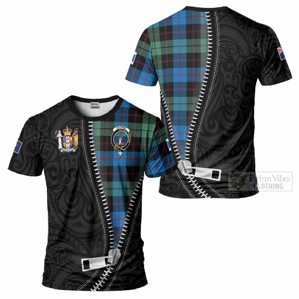 Guthrie Tartan T-Shirt New Zealand Pattern Unique Zipper Stylized