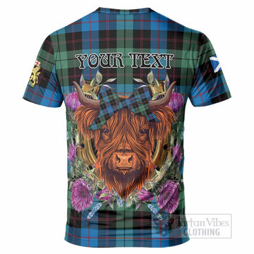 Guthrie Tartan T-Shirt Scottish Thistle Heilan Coo