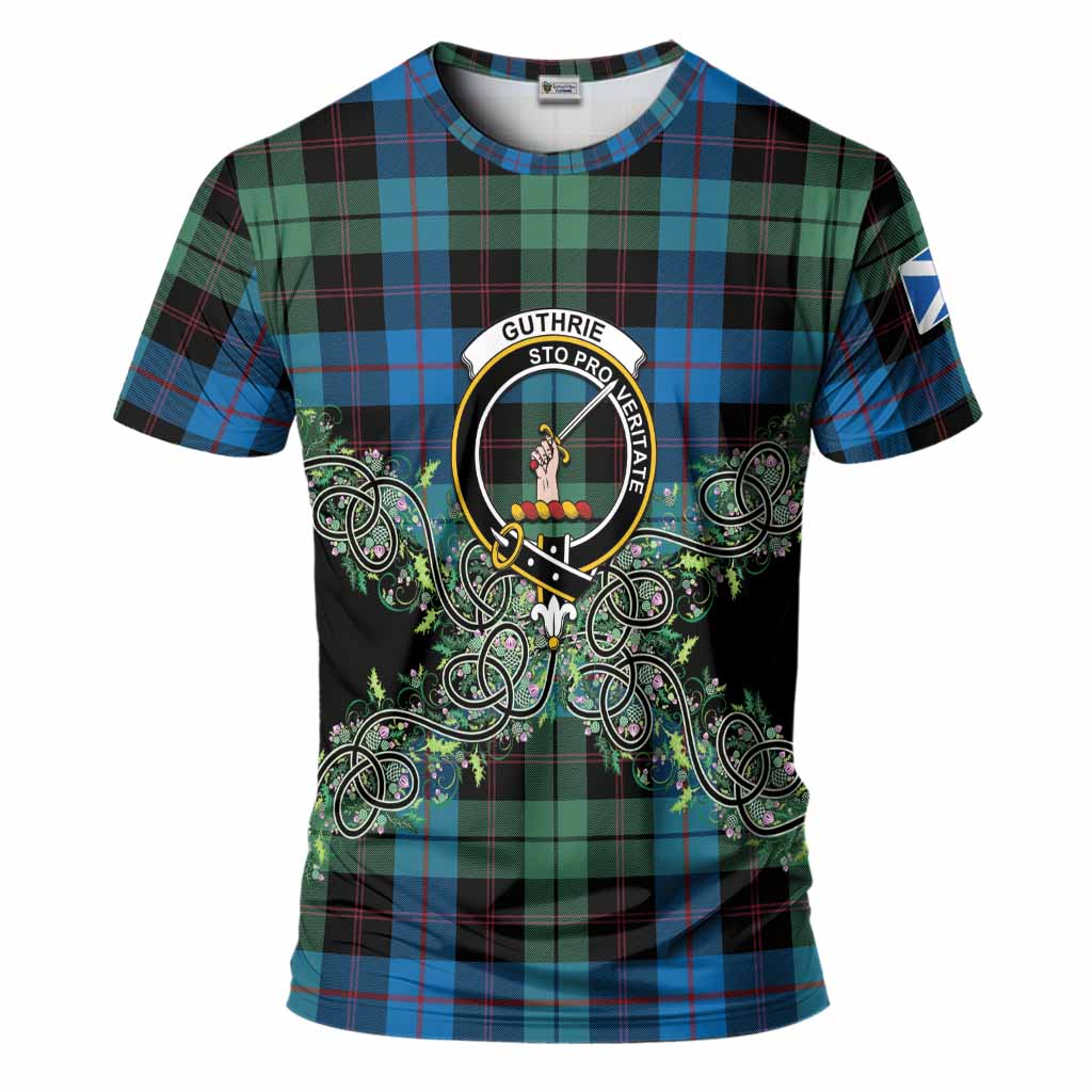 Guthrie Tartan T-Shirt Thistle Scottish Spirit