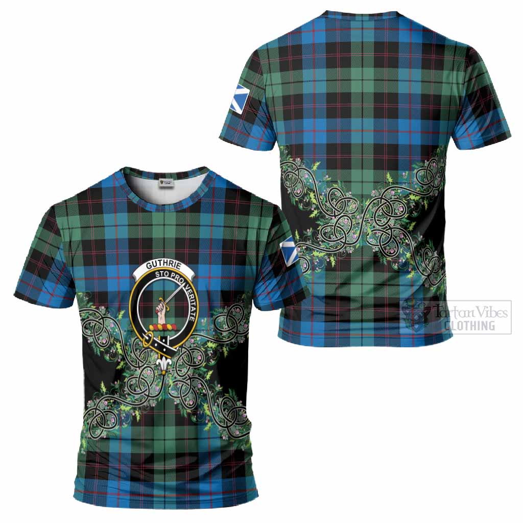 Guthrie Tartan T-Shirt Thistle Scottish Spirit