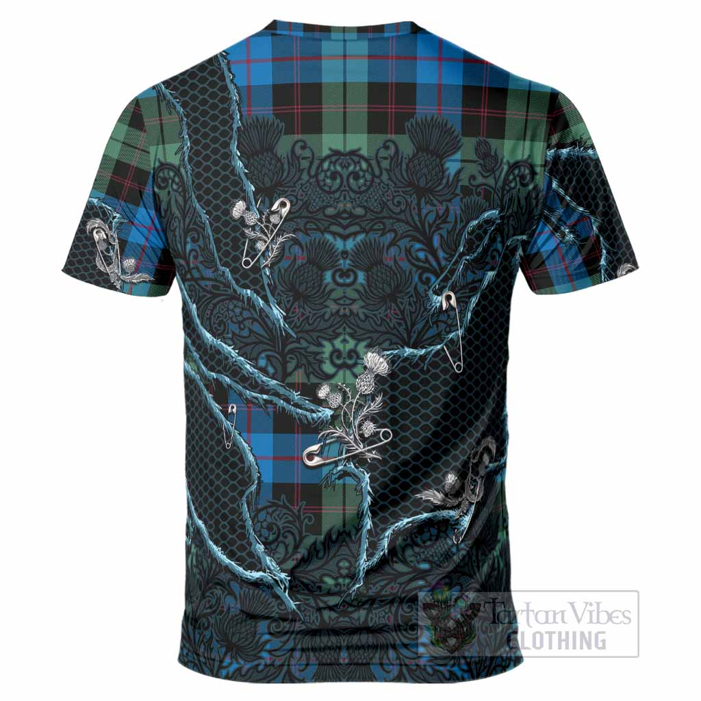 Guthrie Tartan Thistle Dark Gothic T-Shirt - Tartan Vibes Clothing