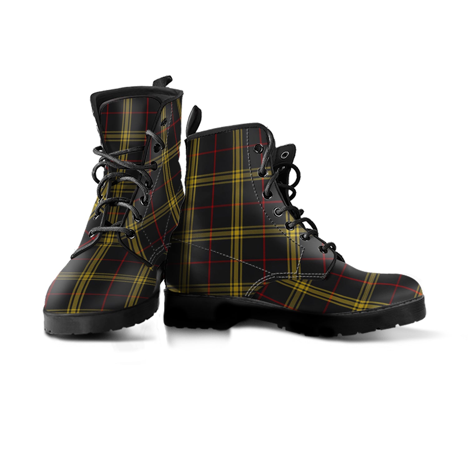 Gwynn Tartan Leather Boots Men' Boots - Tartan Vibes Clothing