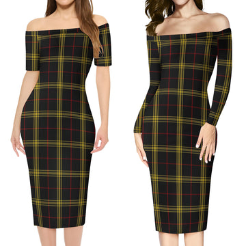 Gwynn Tartan Off Shoulder Lady Dress Women's Dress - Tartan Vibes Clothing