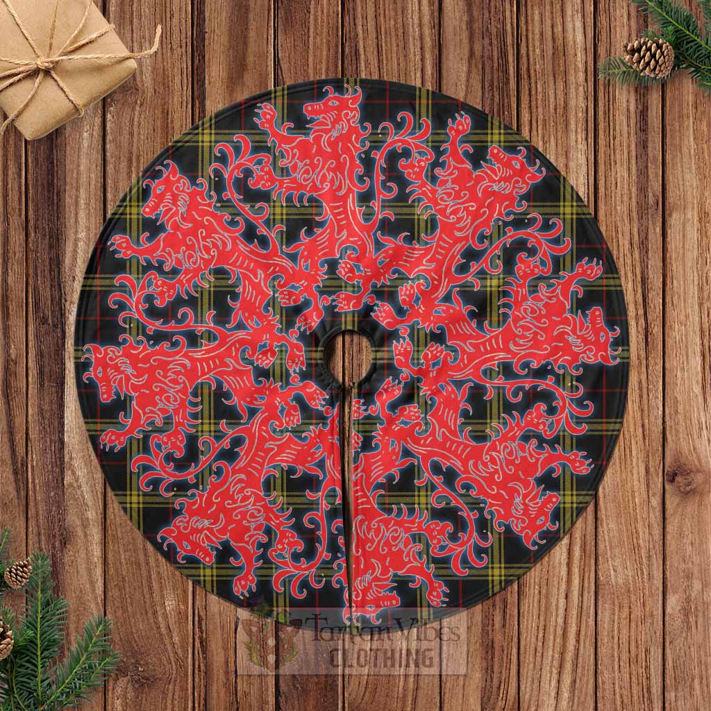 Gwynn Tartan Christmas Tree Skirt Lion Rampant Style Casual Tree Skirts - Tartan Vibes Clothing