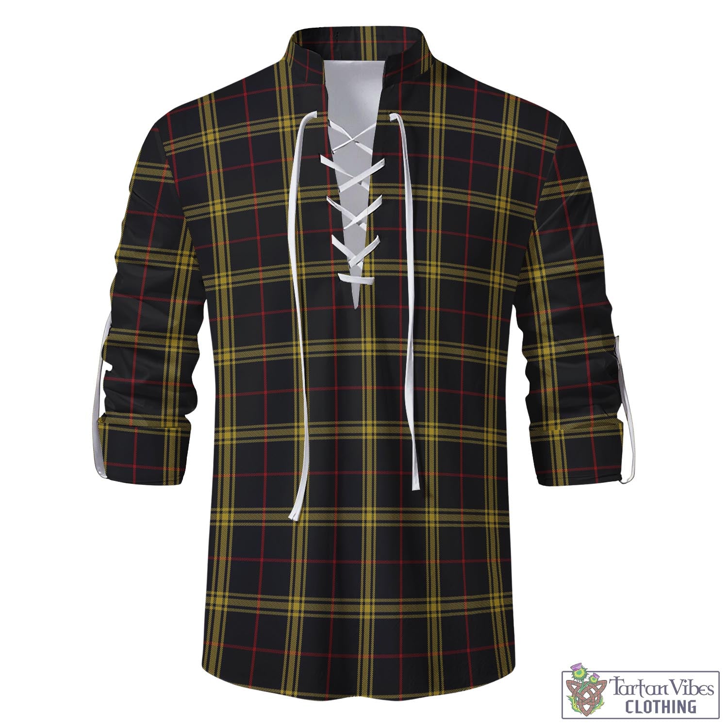 Tartan Vibes Clothing Gwynn Tartan Men's Scottish Traditional Jacobite Ghillie Kilt Shirt