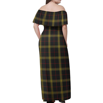 Gwynn Tartan Off Shoulder Long Dress - Tartan Vibes Clothing
