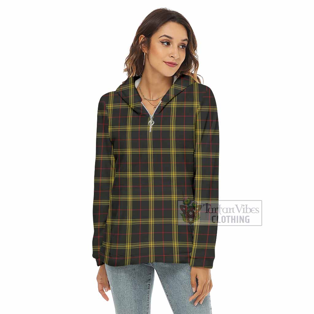 Gwynn Tartan Women's Borg Fleece Hoodie with Half Zip - Tartan Vibes Clothing