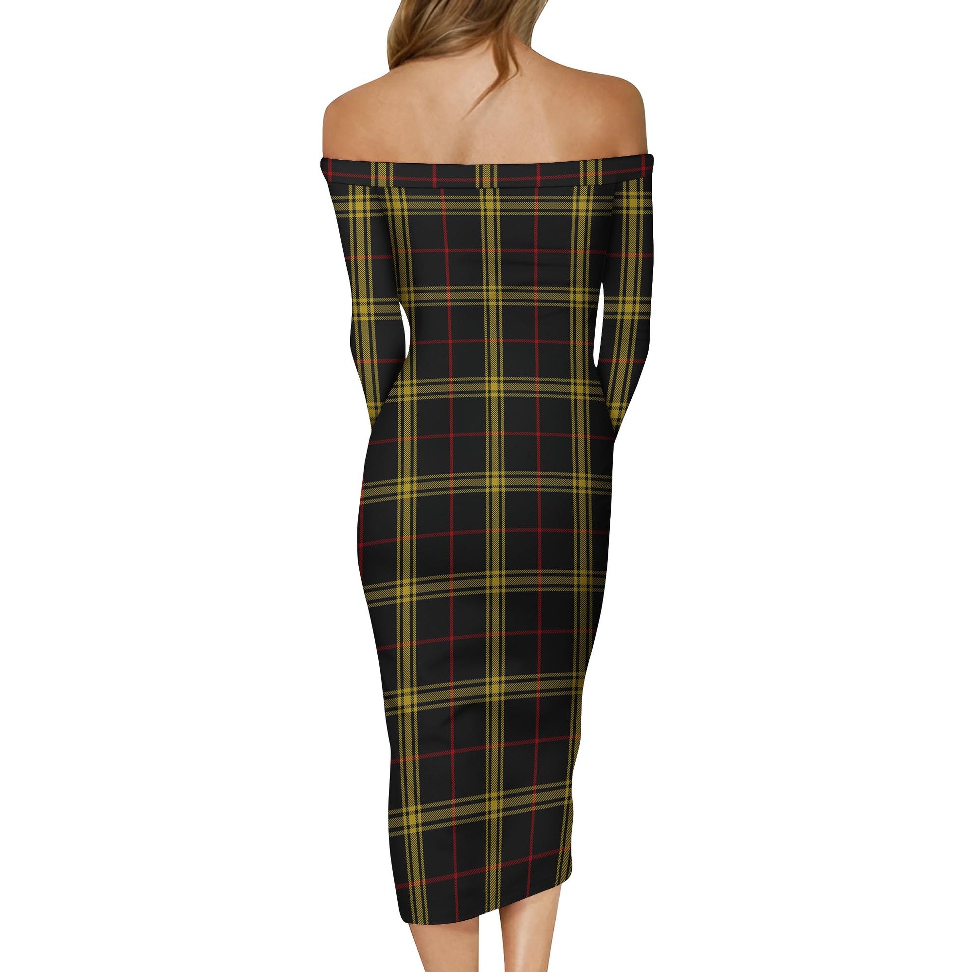 Gwynn Tartan Off Shoulder Lady Dress - Tartan Vibes Clothing