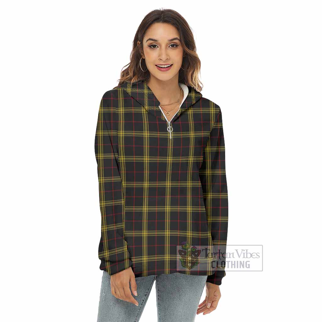 Gwynn Tartan Women's Borg Fleece Hoodie with Half Zip - Tartan Vibes Clothing