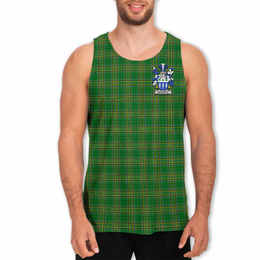 Hackett Irish Clan Tartan Men's Tank Top with Coat of Arms Men - Tartan Vibes Clothing