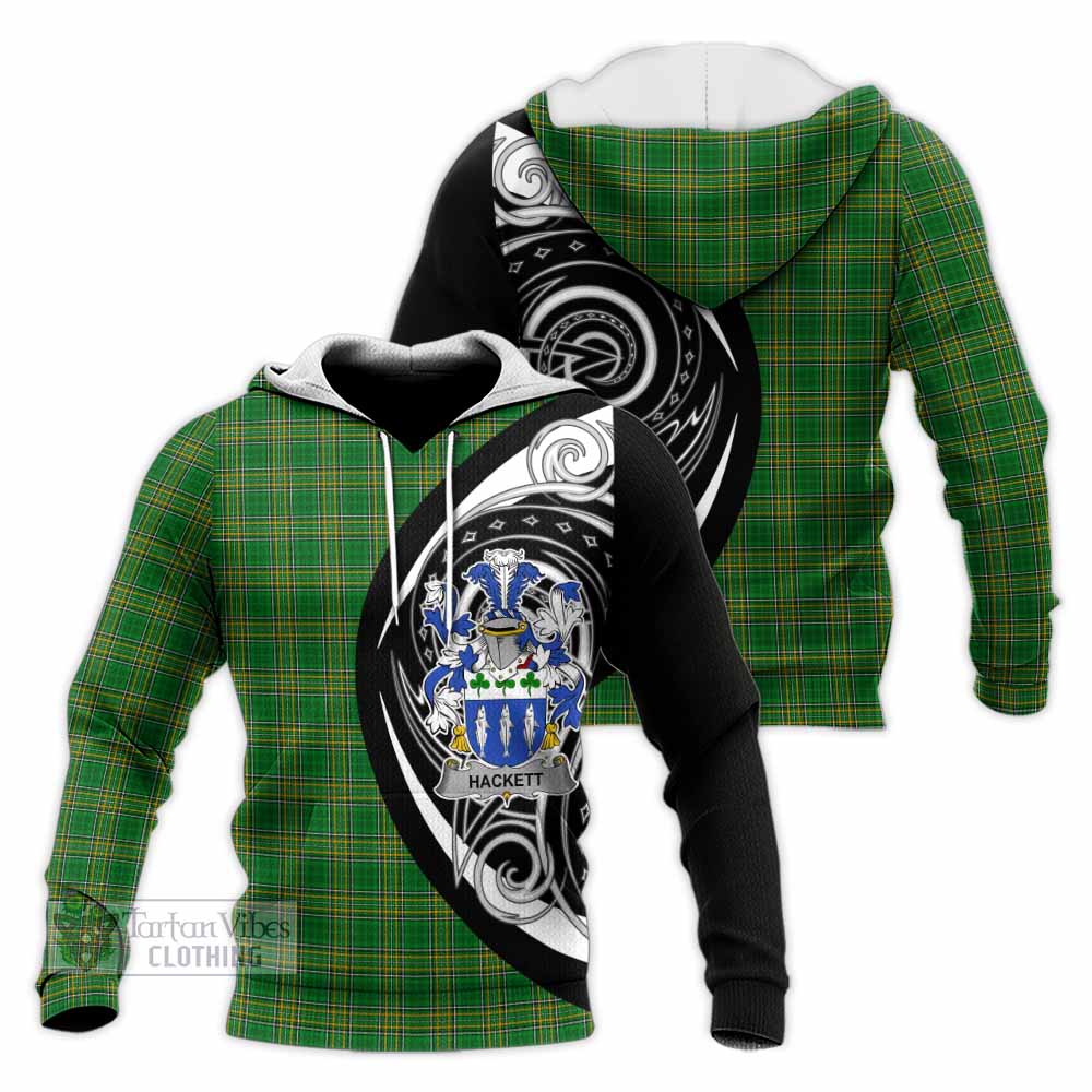 Tartan Vibes Clothing Hackett Irish Clan Knitted Hoodie Celtic Circle Style