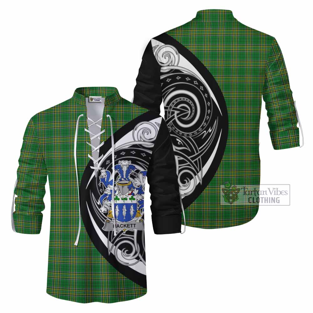 Hackett Irish Clan Ghillie Kilt Shirt Celtic Circle Style - Tartan Vibes Clothing