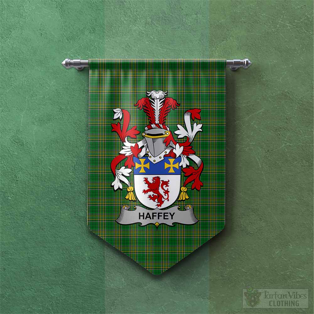 Haffey Irish Clan Tartan Gonfalon, Tartan Banner with Coat of Arms Chevron - Tartan Vibes Clothing