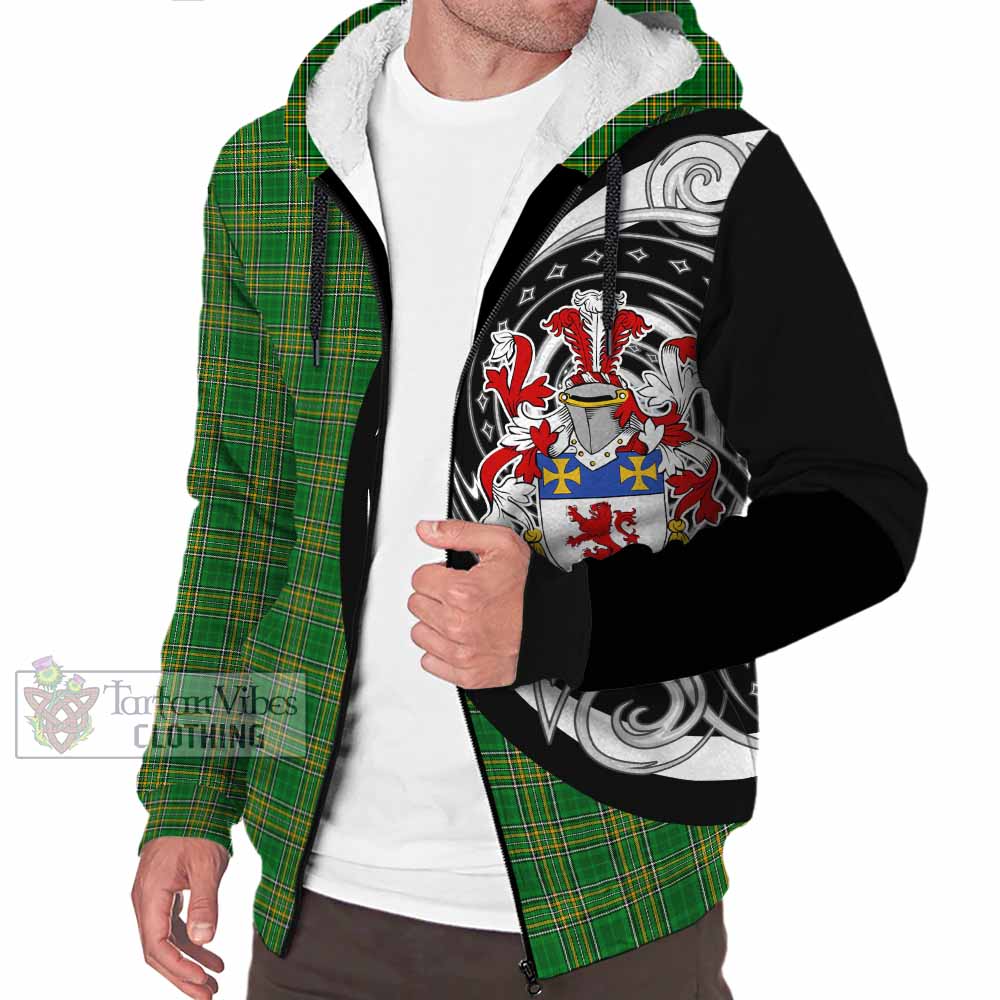Tartan Vibes Clothing Haffey Irish Clan Sherpa Hoodie Celtic Circle Style