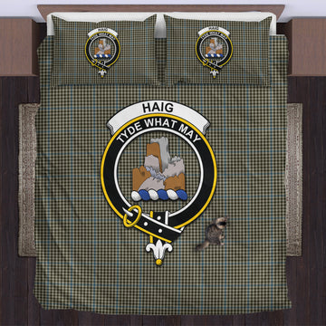 Haig Tartan Bedding Set with Family Crest