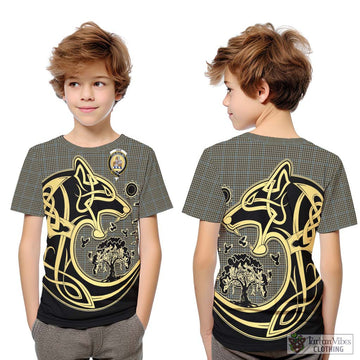 Haig Tartan Kid T-Shirt with Family Crest Celtic Wolf Style Youth XL Size14 - Tartan Vibes Clothing