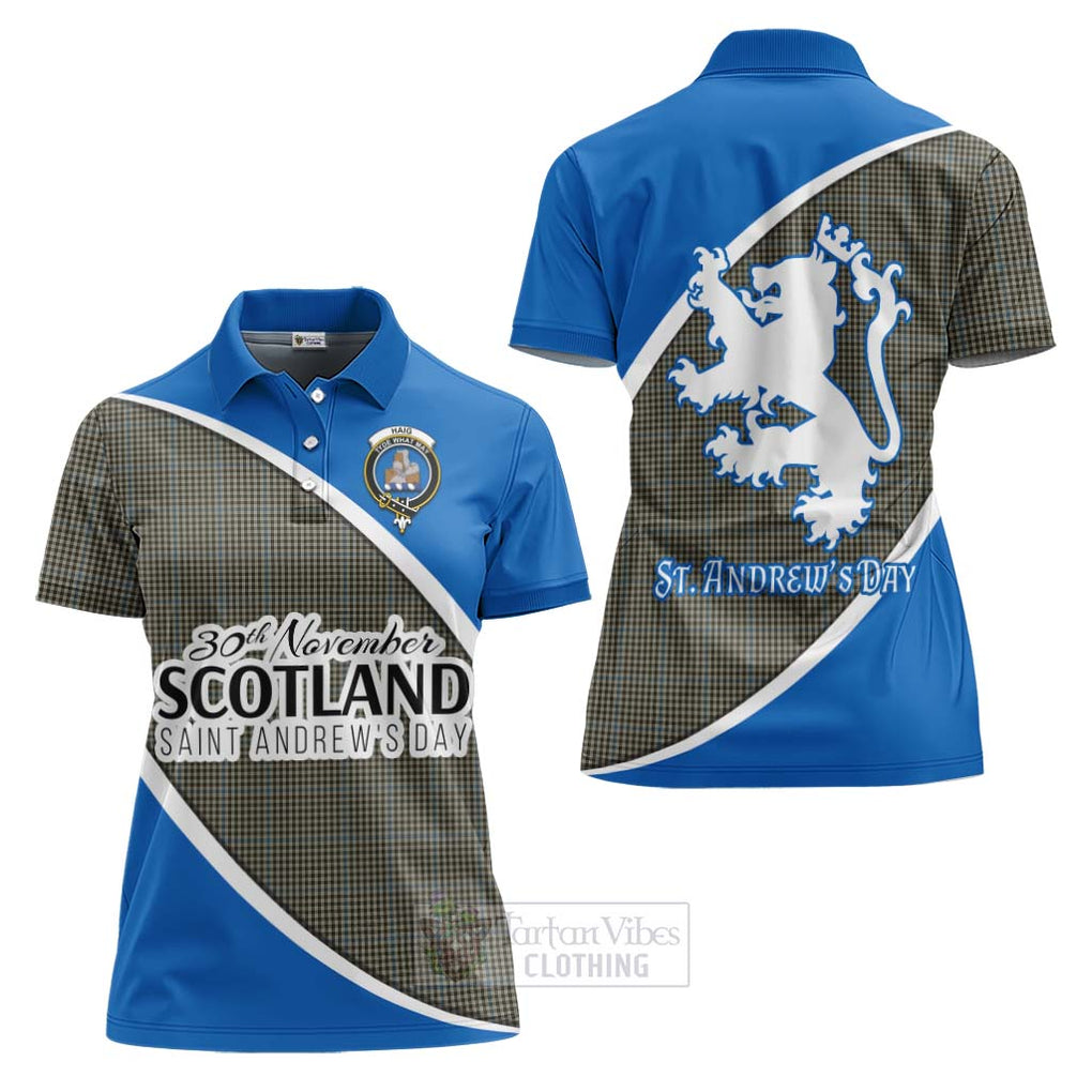 Tartan Vibes Clothing Haig Family Crest Tartan Women's Polo Shirt Celebrate Saint Andrew's Day in Style