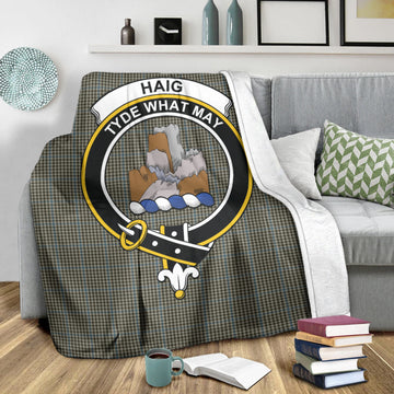 Haig Tartan Blanket with Family Crest