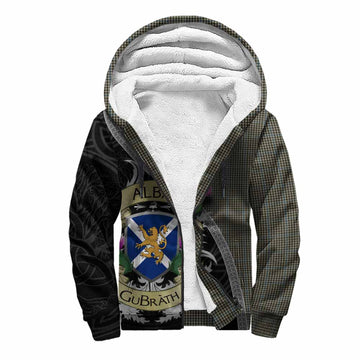 Haig Tartan Family Crest Sherpa Hoodie Lion Rampant Royal Thistle Shield Celtic Inspired