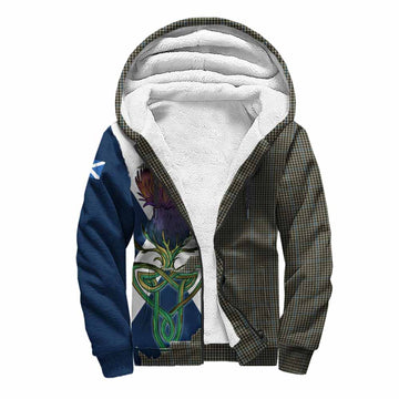 Haig Tartan Family Crest Sherpa Hoodie Scottish Thistle Celtic Inspired