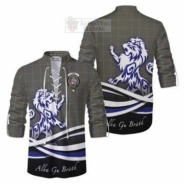 Tartan Vibes Clothing Haig Tartan Ghillie Kilt Shirt with Alba Gu Brath Regal Lion Emblem