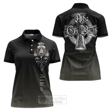 Tartan Vibes Clothing Haig Tartan Women's Polo Shirt Featuring Alba Gu Brath Family Crest Celtic Inspired
