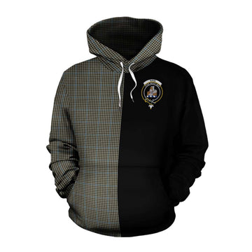 Tartan Vibes Clothing Haig Tartan Cotton Hoodie with Family Crest and Half Of Me Style