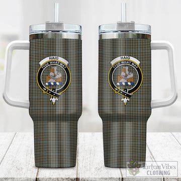 Haig Tartan and Family Crest Tumbler with Handle