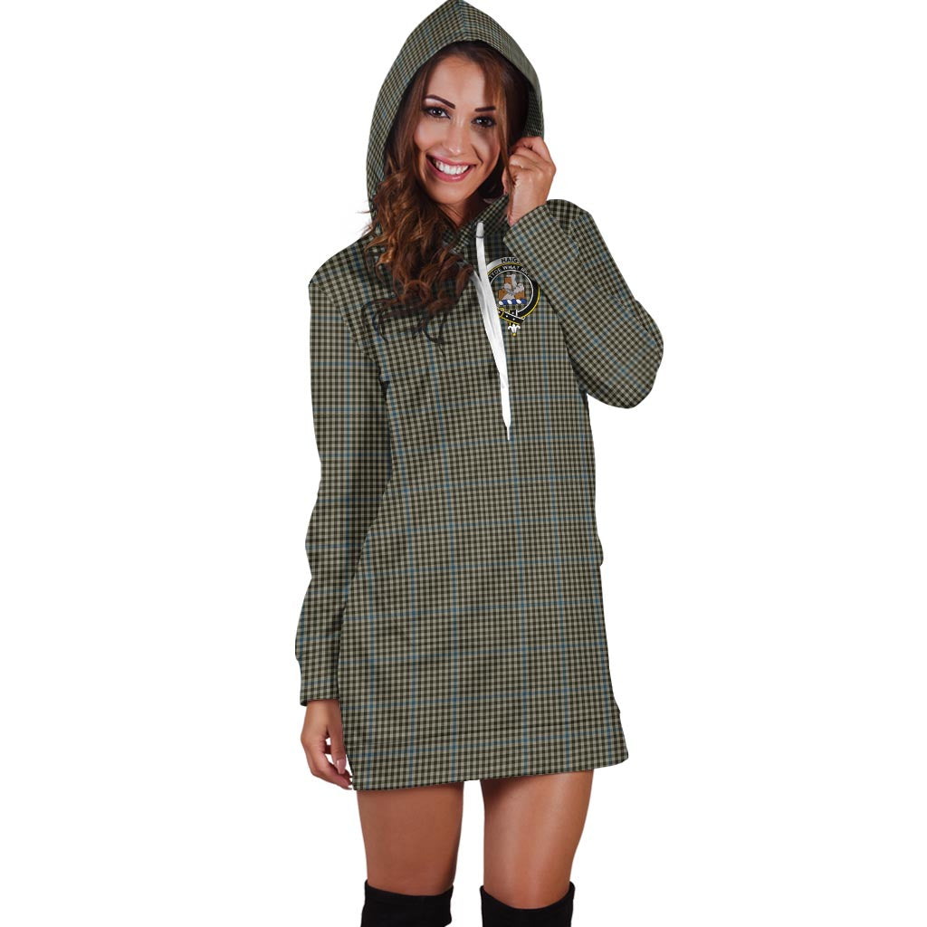 Haig Tartan Hoodie Dress with Family Crest - Tartan Vibes Clothing
