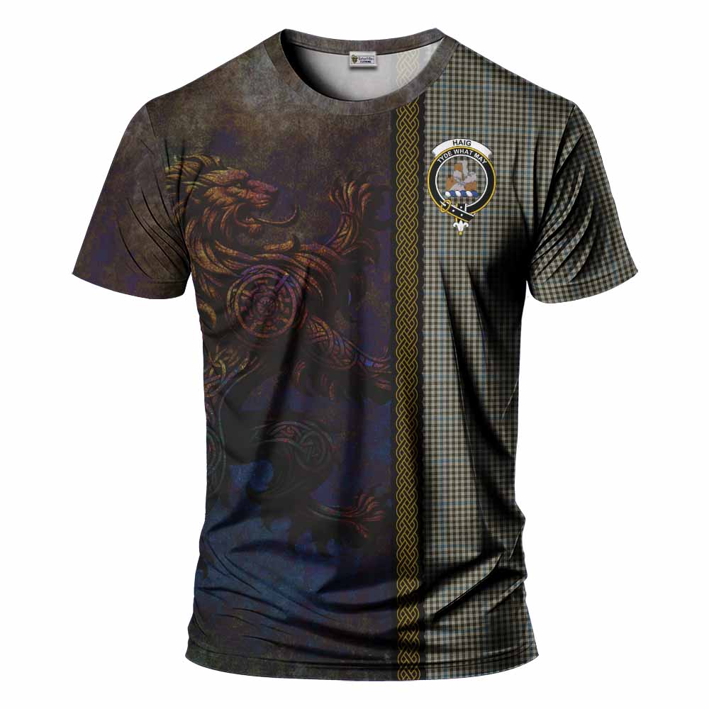Haig Tartan Family Crest T-Shirt Alba Gu Brath Be Brave Lion Ancient Style Kid's Shirt - Tartan Vibes Clothing