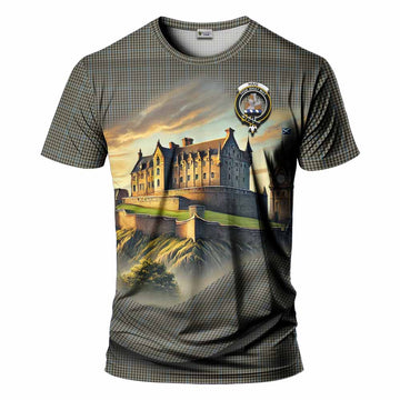 Tartan Vibes Clothing Haig Tartan Family Crest T-Shirt with Scottish Ancient Castle Stype