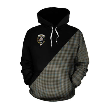 Tartan Vibes Clothing Haig Tartan Cotton Hoodie with Family Crest and Military Logo Style