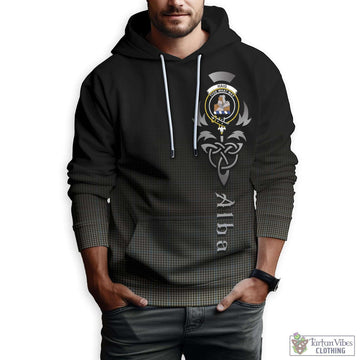 Haig Tartan Hoodie Featuring Alba Gu Brath Family Crest Celtic Inspired