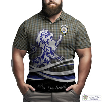 Haig Tartan Polo Shirt with Alba Gu Brath Regal Lion Emblem